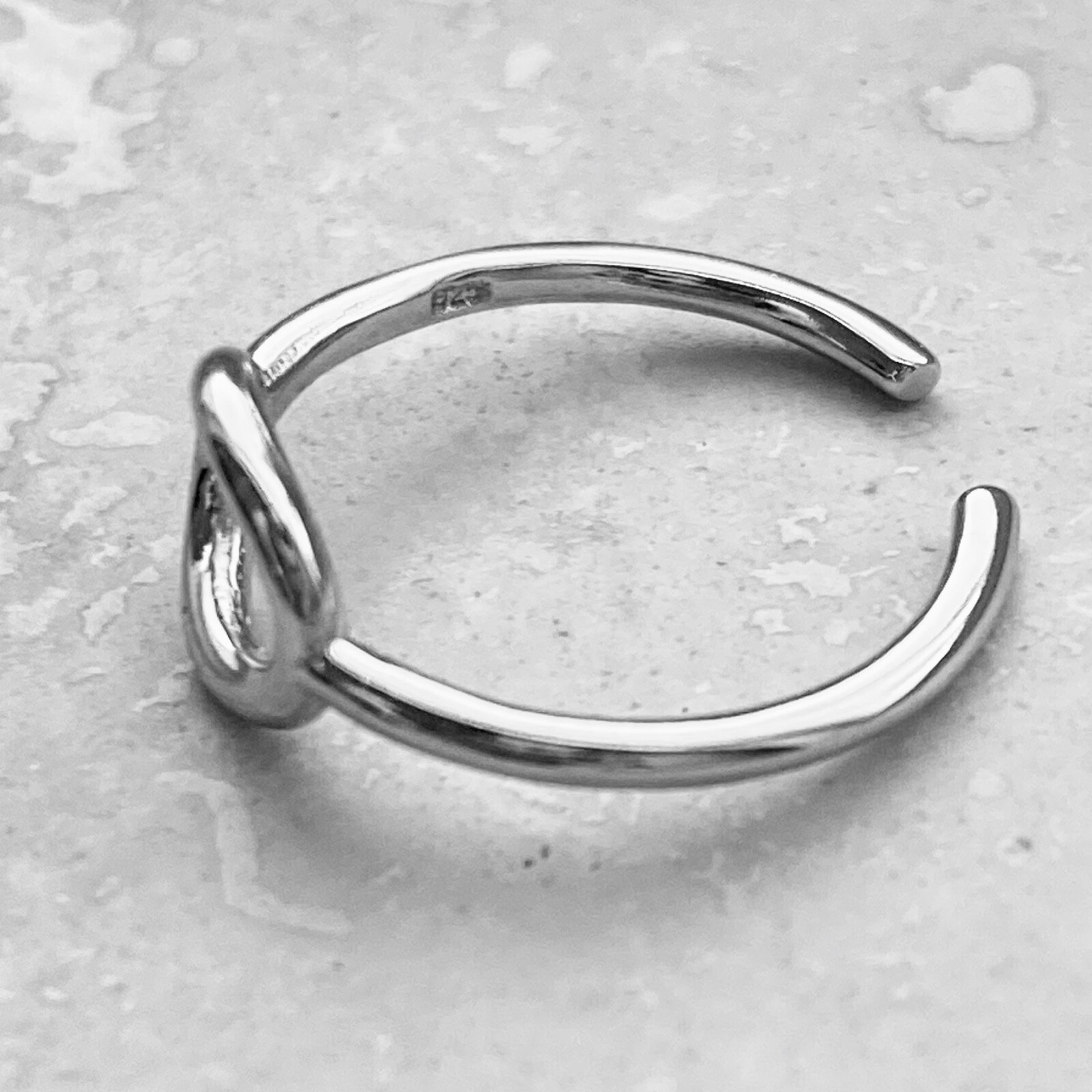 Sterling Silver Open Circle Toe Ring, Halo Ring, Silver Ring, Boho Ring