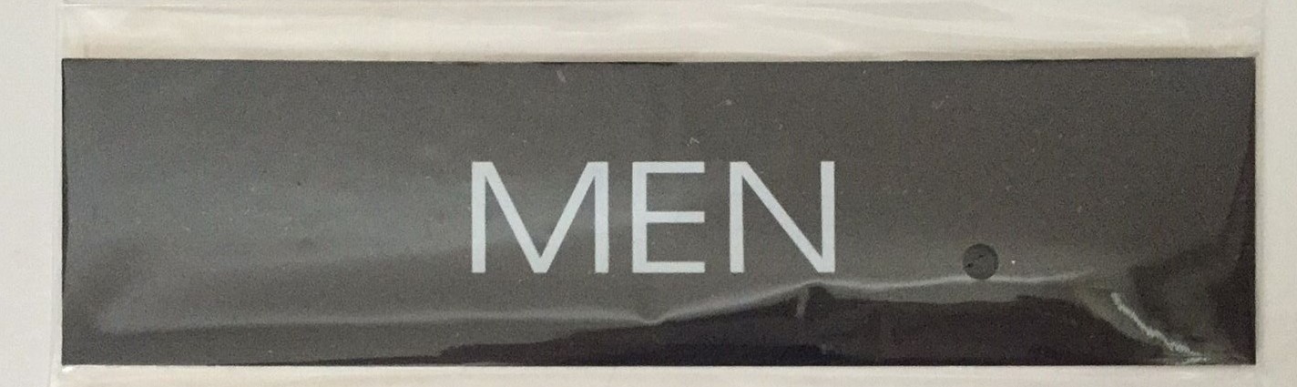 MEN SIGN - BLACK (SIZE 2''X7.75'')-REF24-1027