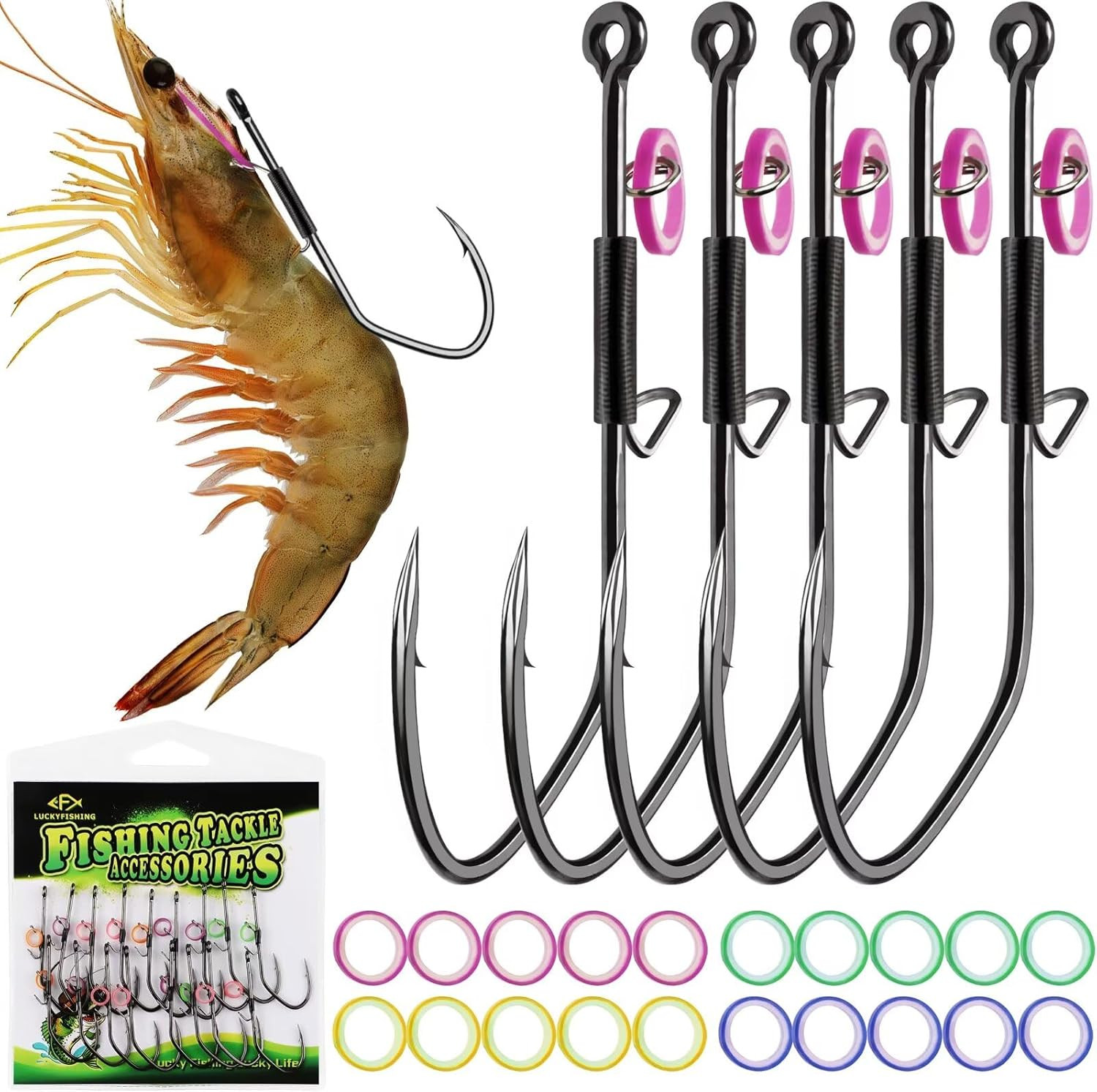 Professional Live Shrimp Fishing Hooks 20pcs for Freshwater & Saltwater