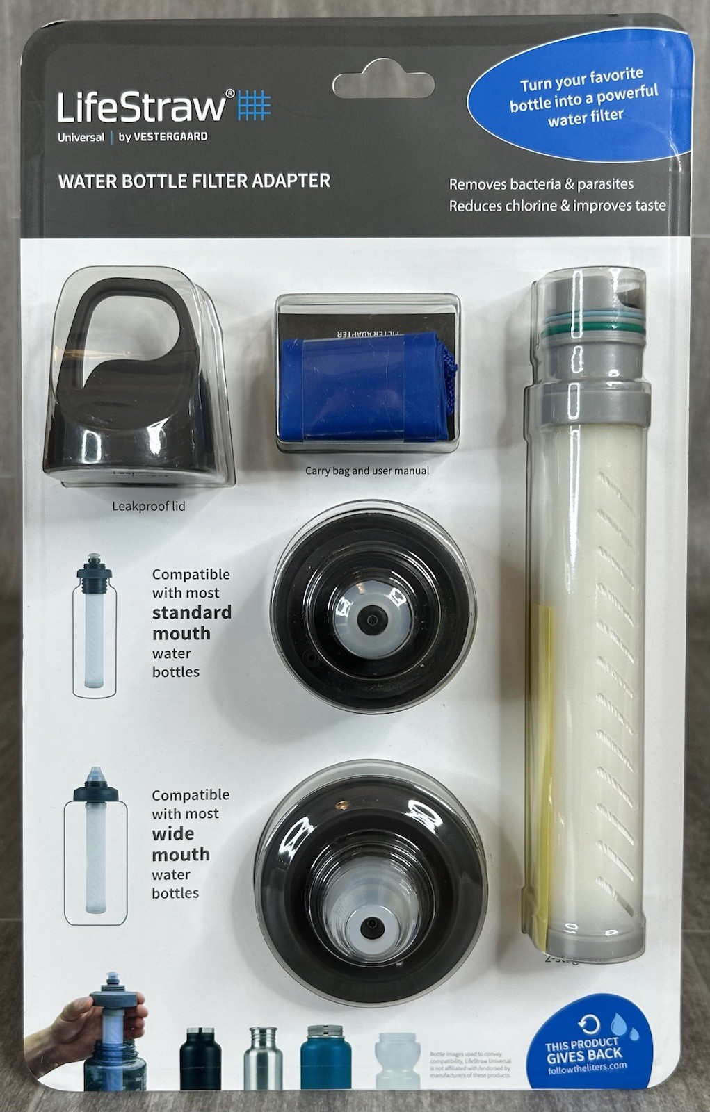 LifeStraw Universal Water Filter Bottle Adapter By Vestergaard - NEW