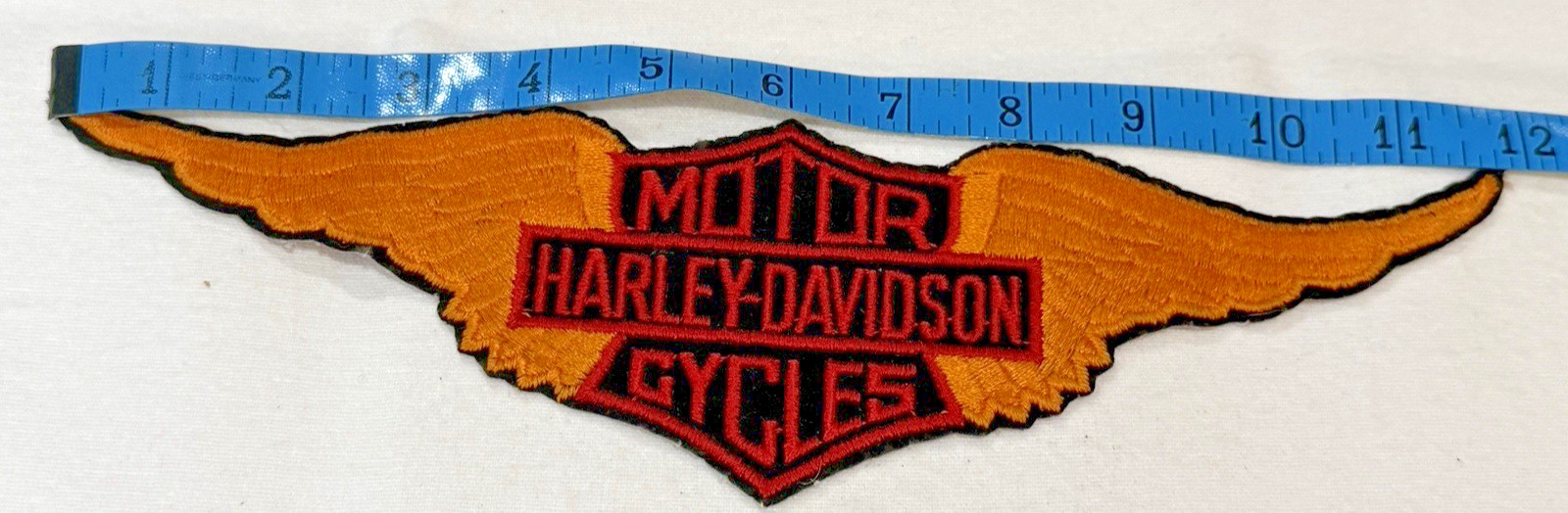 Harley Davidson Motorcycles Orange Wings 12" long Back Jacket Vest Patch HD