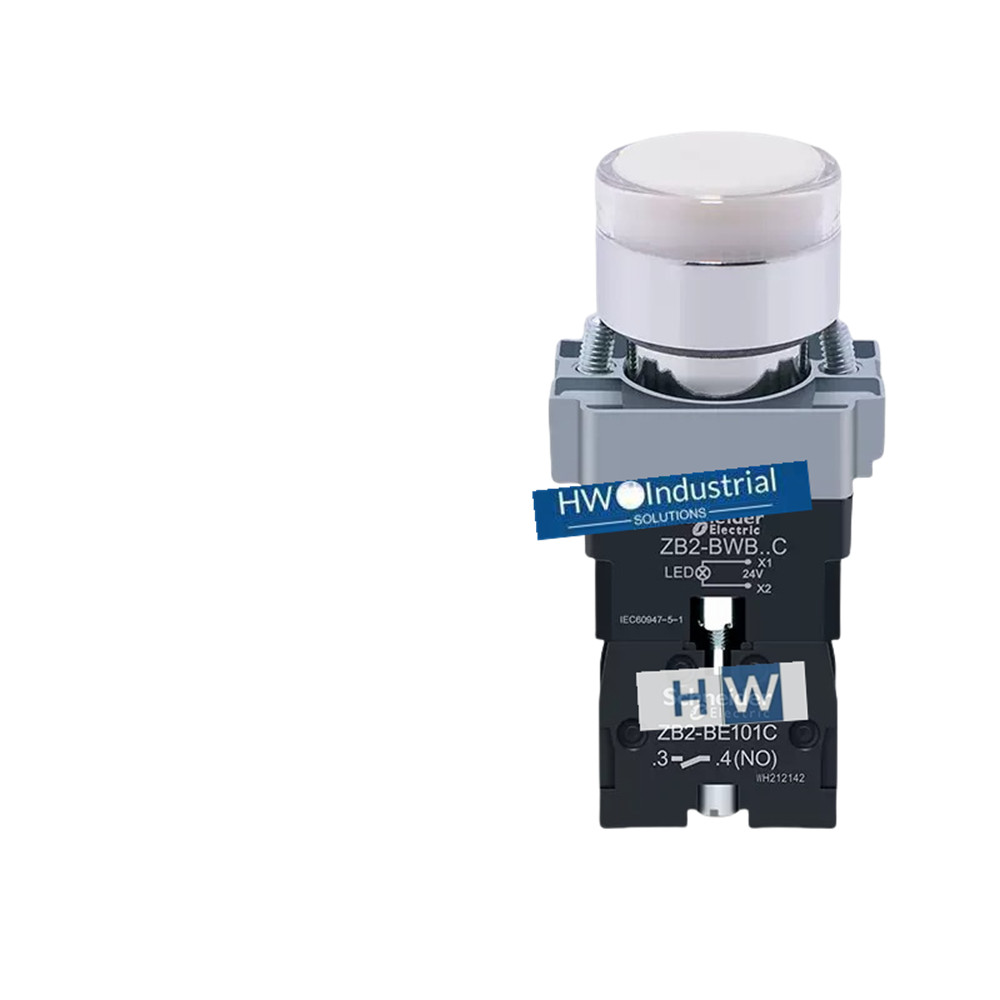 2/Piece NEW XB2BW31B1C XB2-BW31B1C 24V White with Light Self Reset Button Switch