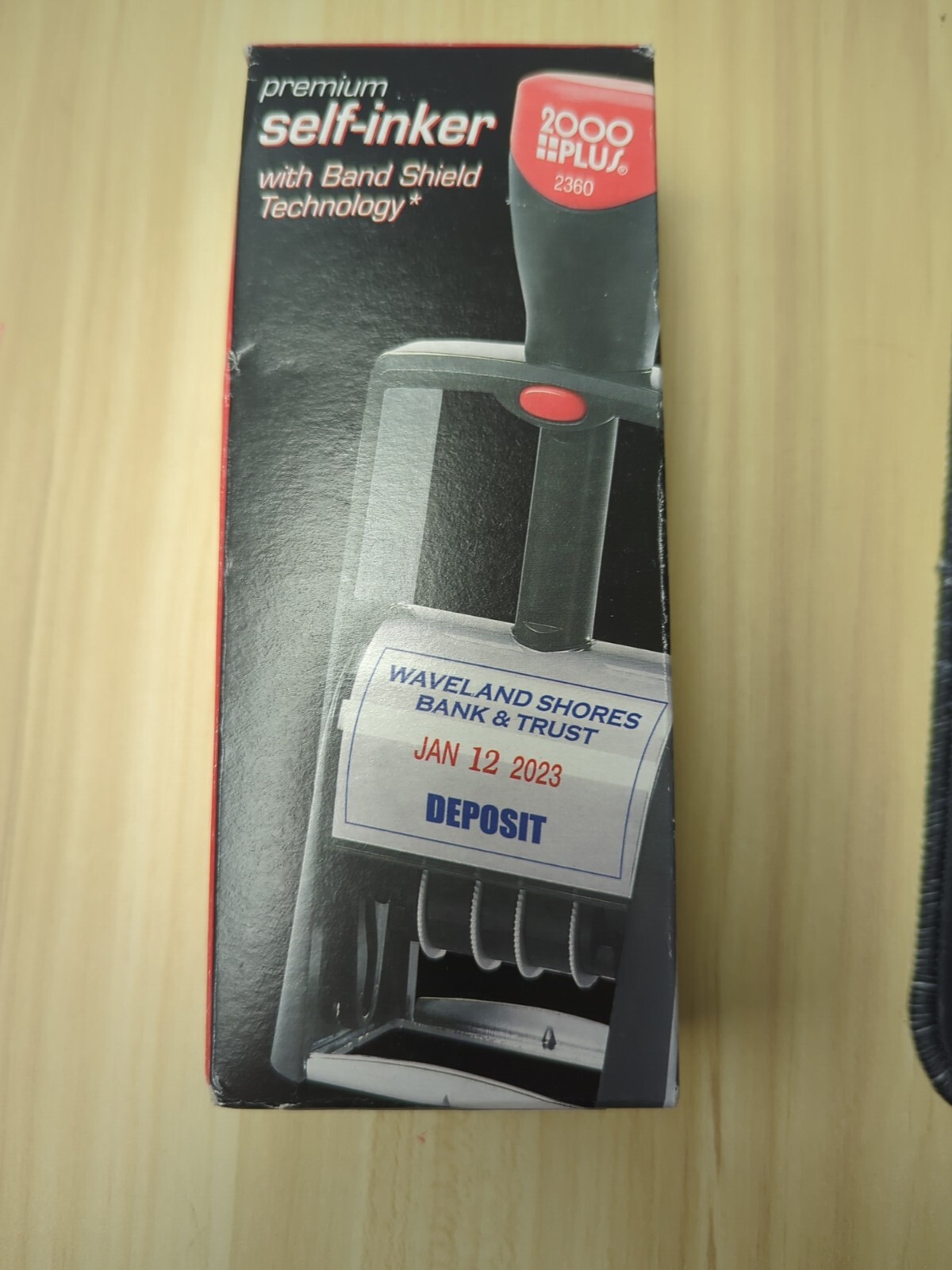 2000 PLUS classic line premium Self Inker Date message stamp NEW IN OPEN BOX