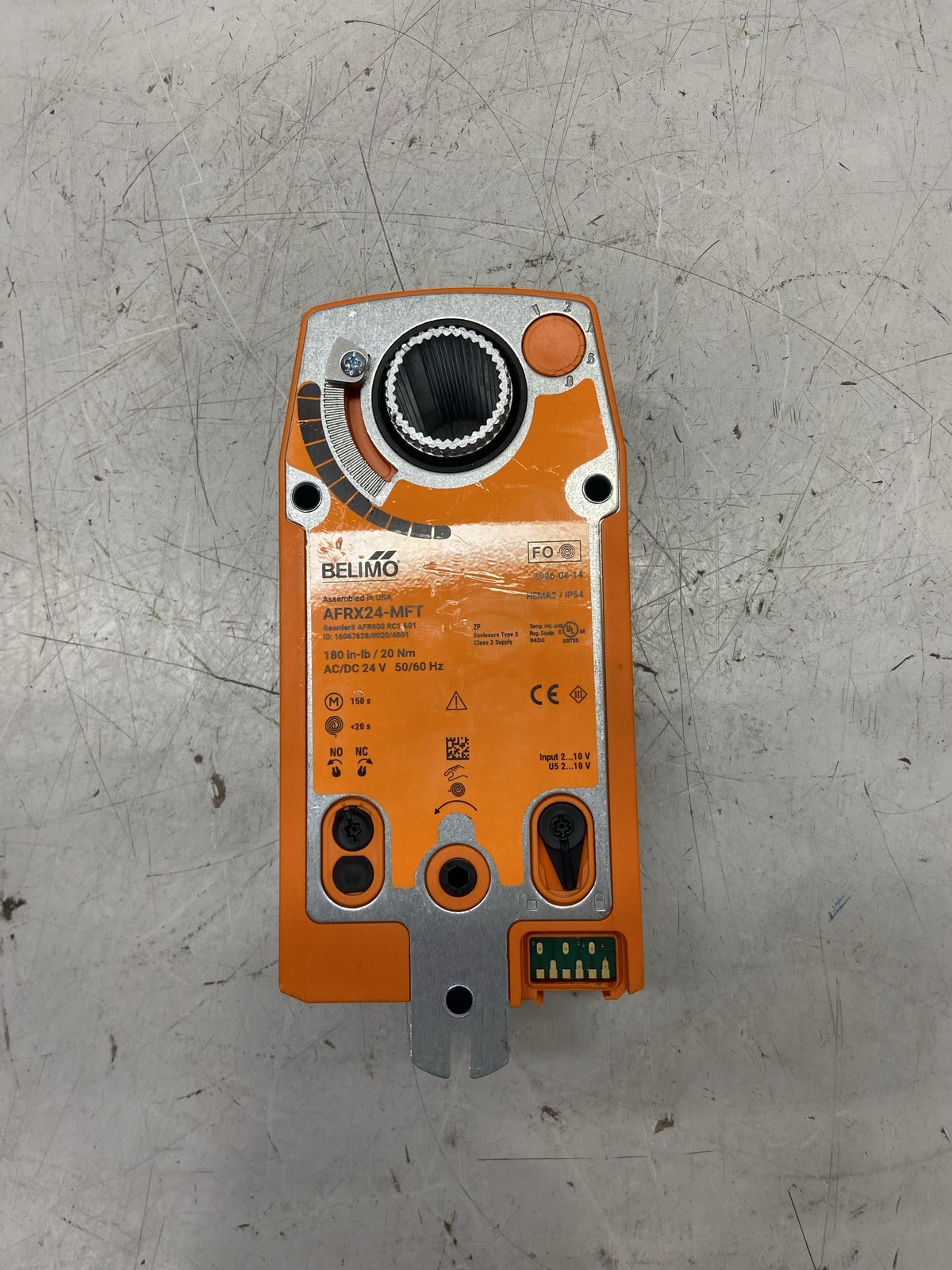 Belimo Configurable Valve Actuator Spring Return AC/DC 24V AFRX24-MFT