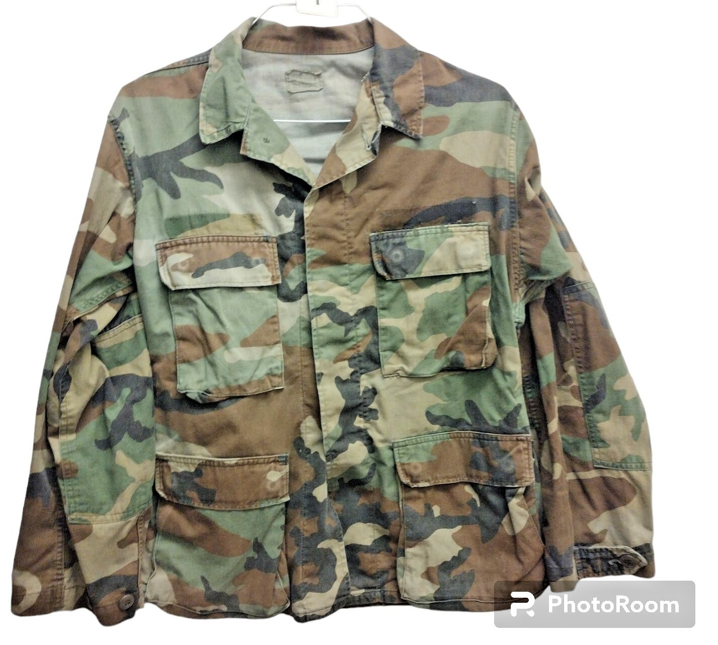 USGI Military BDU Camo Combat Shirt Blouse Small Short