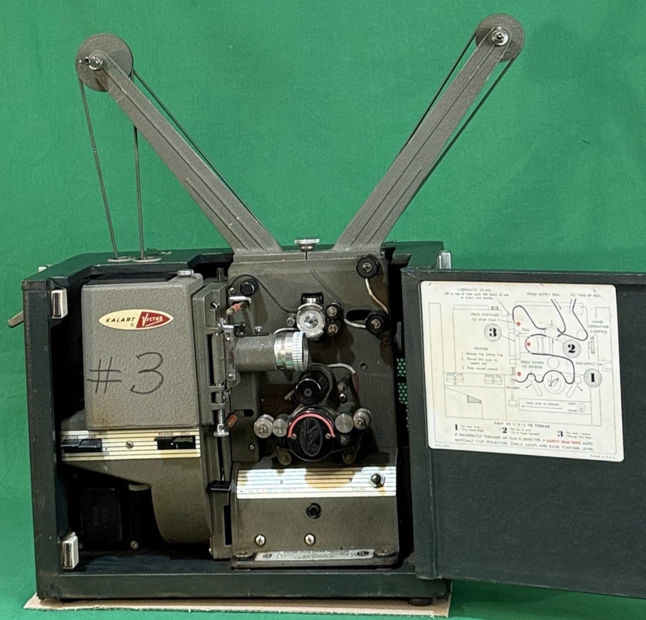 Vintage Kalart-Victor 16mm Sound Cine Projector Model 65-10 for Parts/Repair