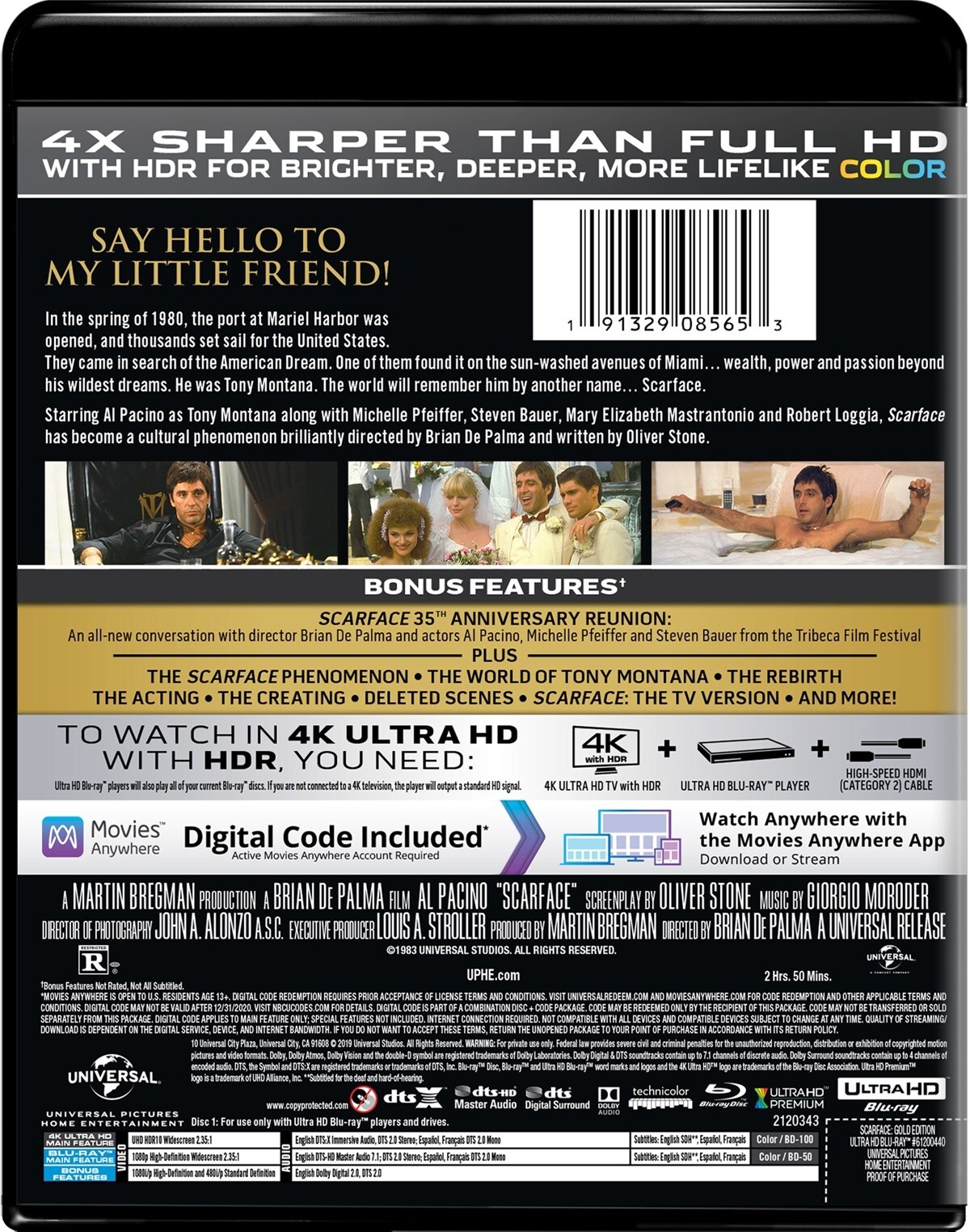 Scarface 4K UHD Blu-ray Al Pacino NEW
