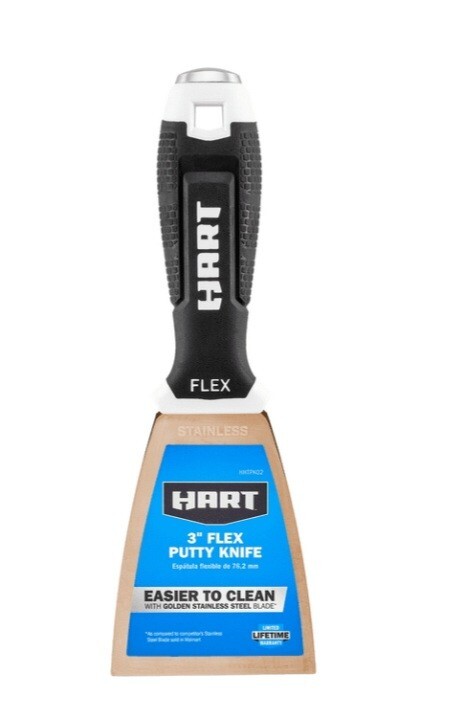 HART 3-inch FLEX PUTTY KNIFE | GOLDEN STAINLESS-STEEL | RUST-RESISTANT Tool