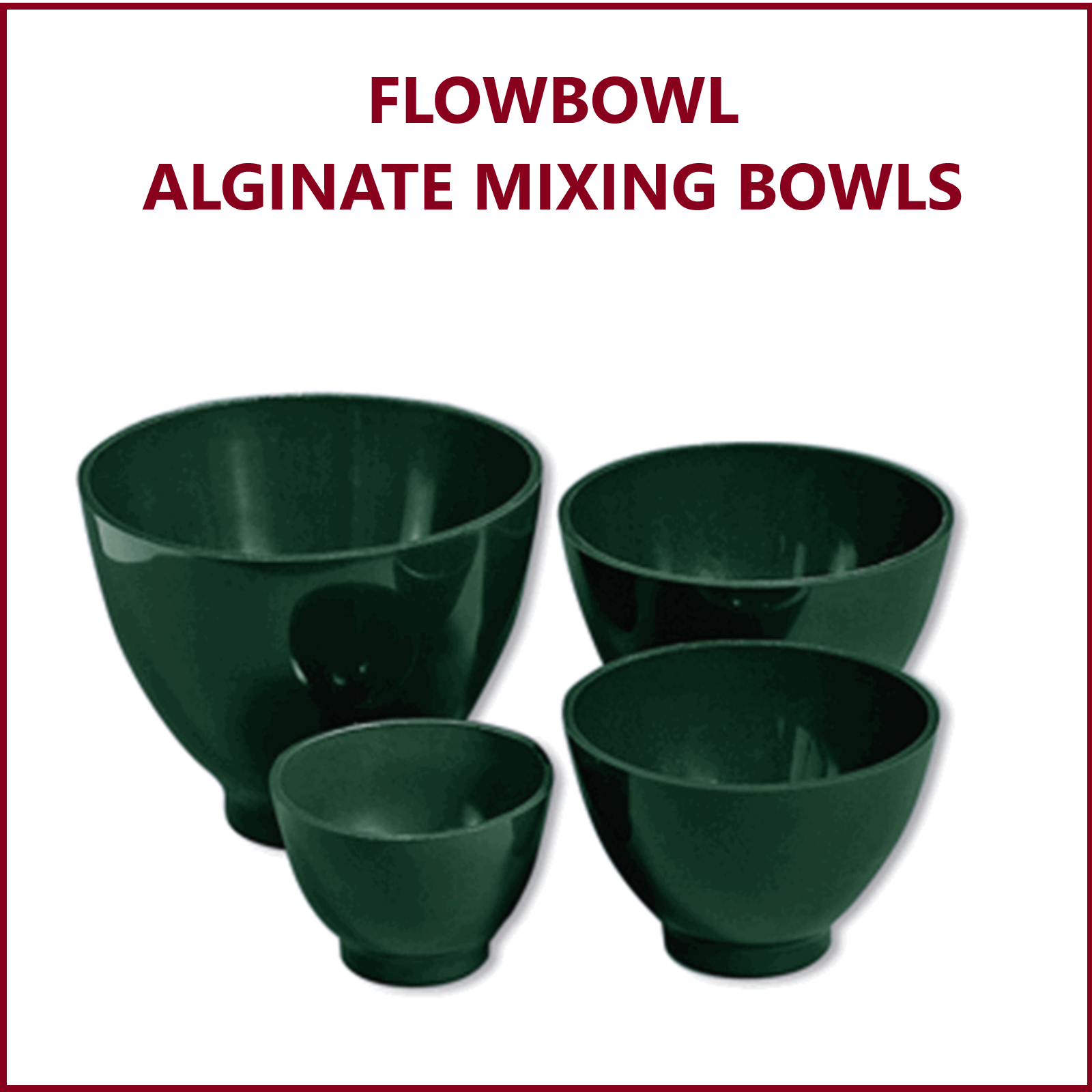 Dental Lab Flexible Rubber Impression Mixing Alginate Bowl - Small, Medium Large