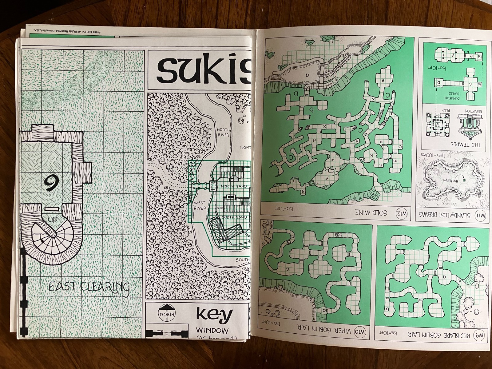 Dungeons & Dragons B10 Night's Dark Terror - Vintage - Map + some counters