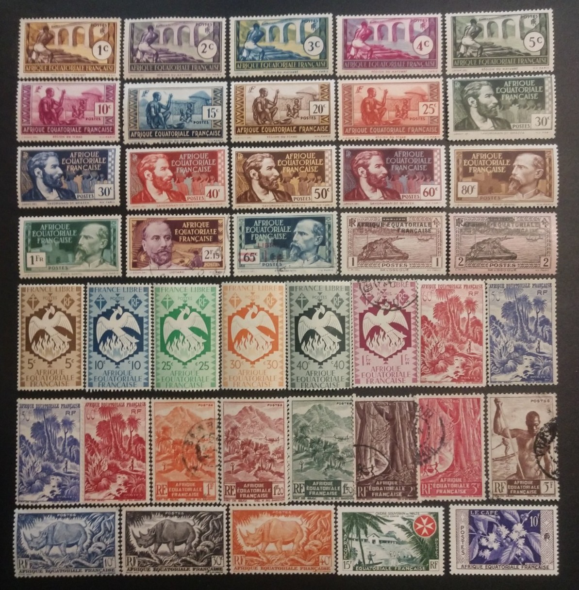 FRANCE FRENCH EQUATORIAL AFRICA COLLECTION OF OLD STAMPS lot 2