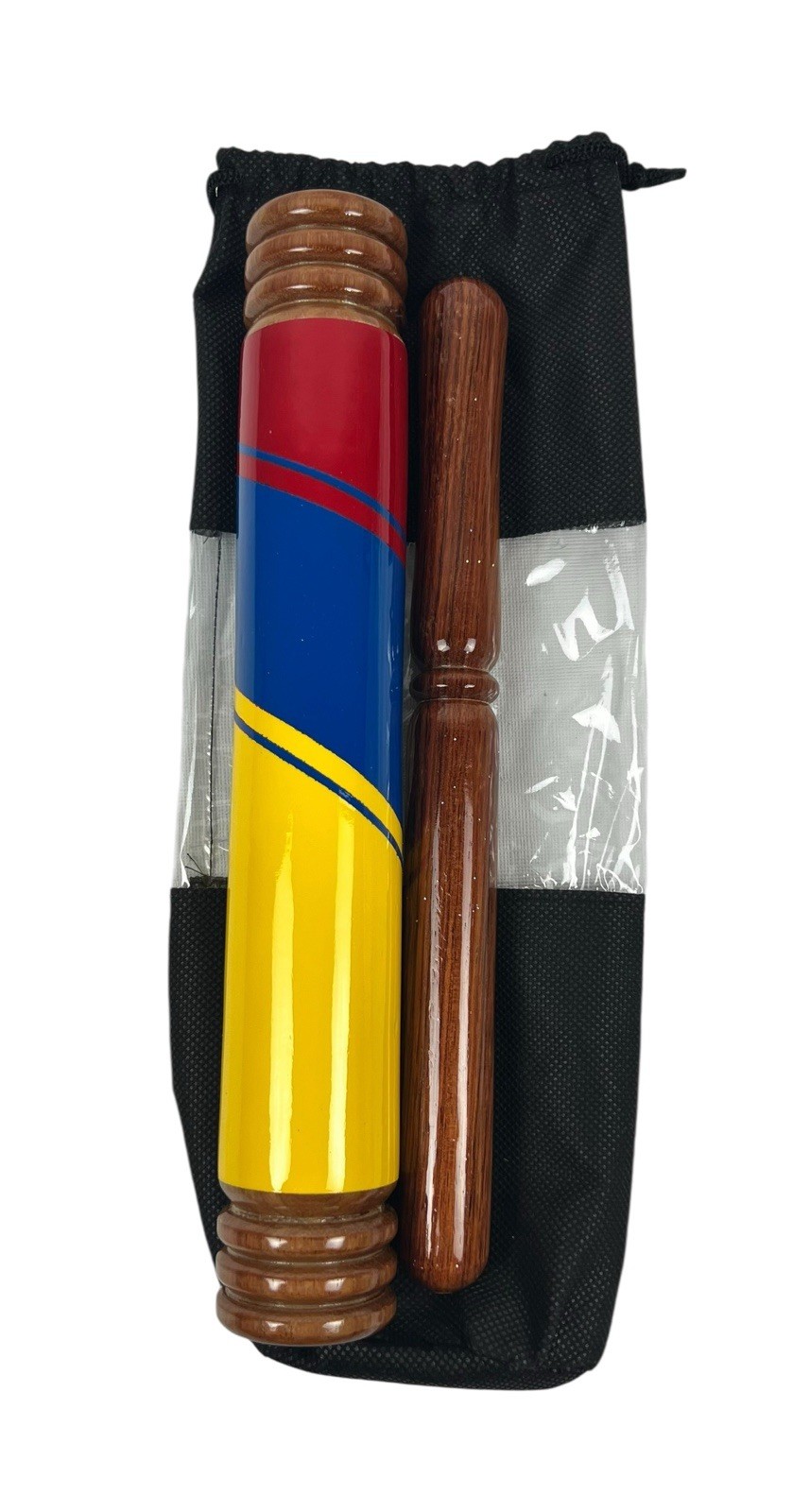 Claves Profesional De Madera 12” Colombia Vene, Ecuador Flag Design Bag Included