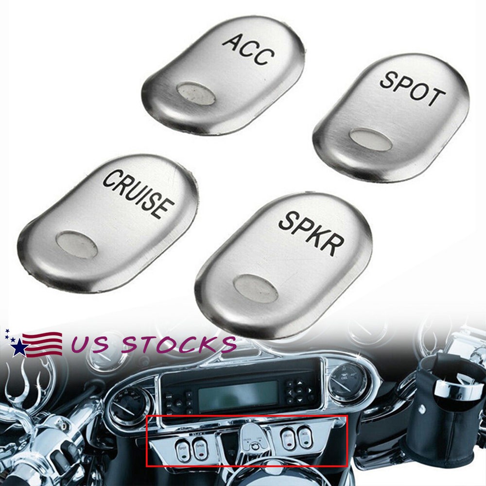 Chrome Brushed Panel Switch Cover For Harley Touring Electra Glide Ultra FLHTCU