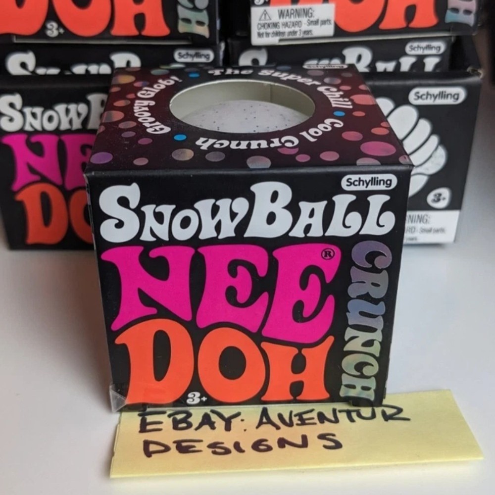 ULTRA & SUPER RARE NeeDoh Snowball Crunch Stress Snow Ball Squish NEW SEALED