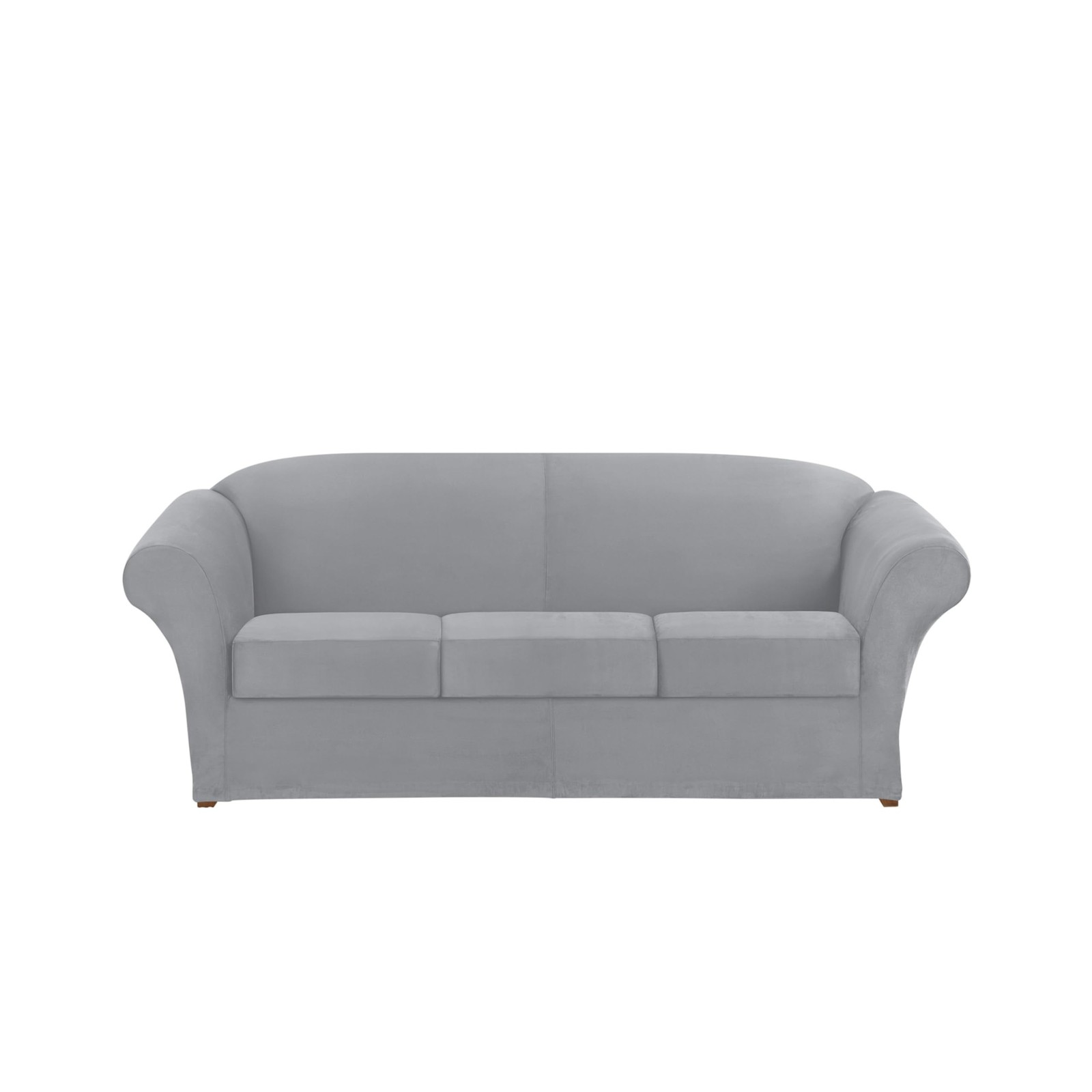 Ultimate Stretch Suede Four Piece Sofa Slipcover | Form-Fitting | Individual ...