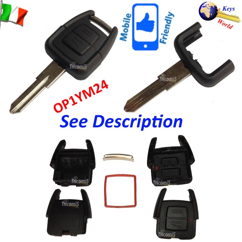 Shell Case Cover Key Blank OP1YM24 2 Buttons for OPEL Astra Omega Vauxhall Vectr