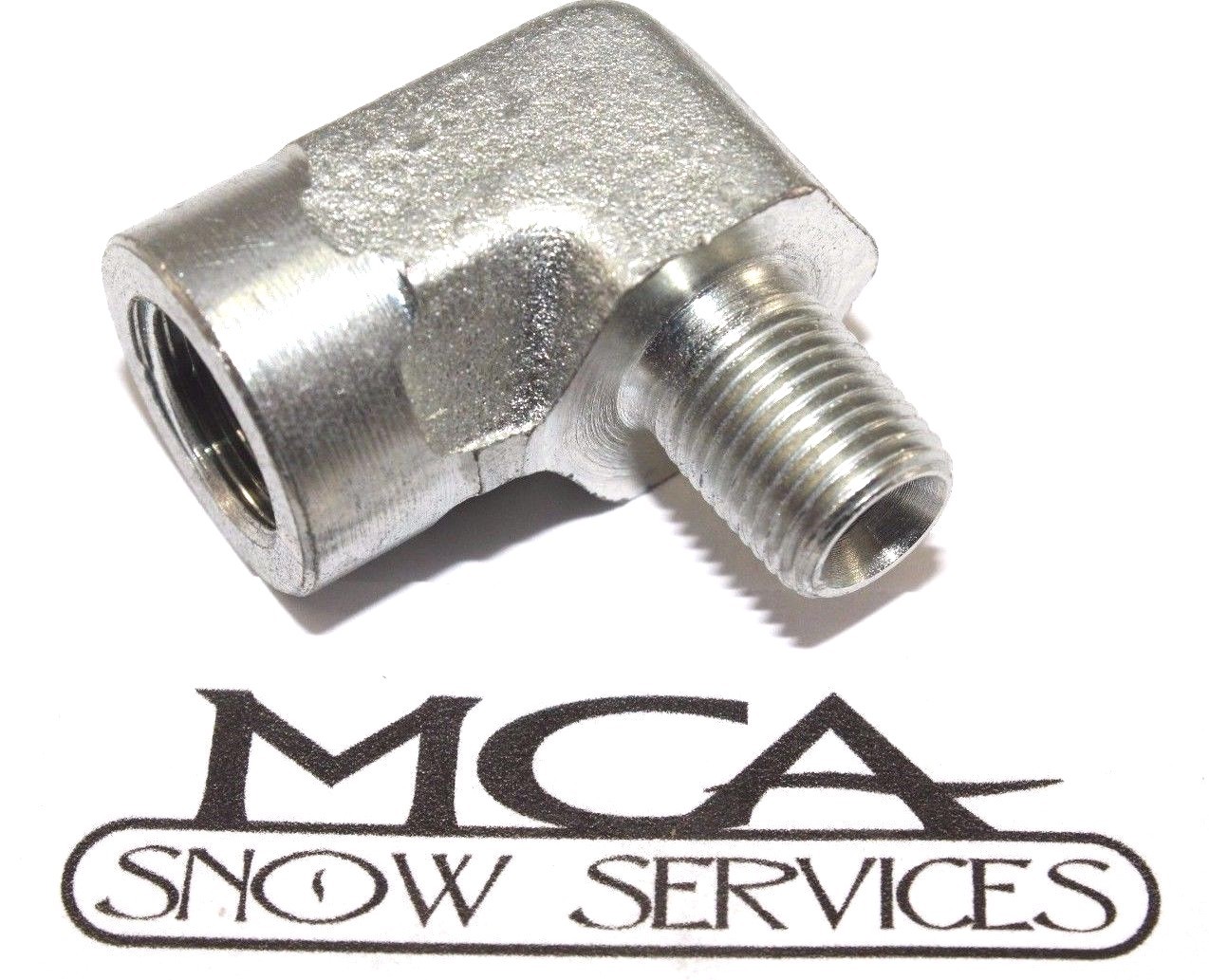 BOSS SNOW PLOW HYDRAULIC FITTING UPPER LIFT CYLINDER 90 FITTING HYD07046