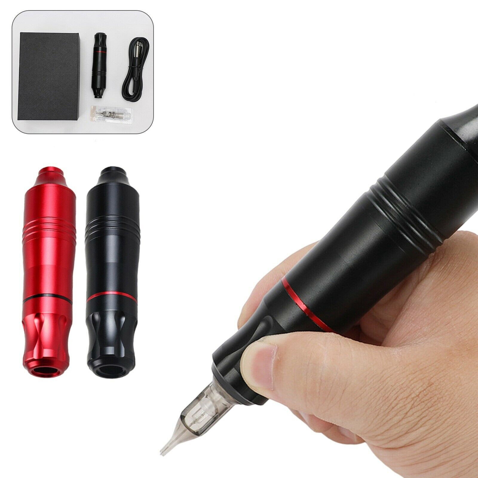Rotary Tattoo Gun Tattoo Machine Pen Cartridge Needles Makeup Machine CS