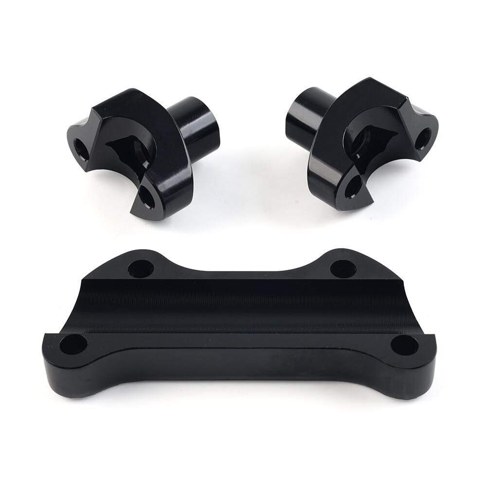 1.7"Handlebar Risers Top Clamp For Harley-Davidson Dyna Street bob Softail Black