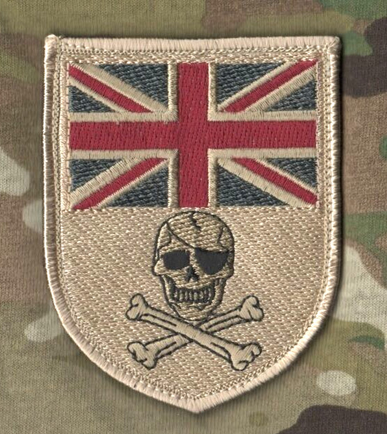 Special Air Service CAMP BASTION AFGHANISTAN vêlkrö camo PATCH: UK FLAG SKULL