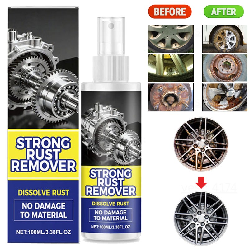 100ml Heavy Duty Rust Remover Spray for Metal - Multipurpose Rust Stain Cleaner