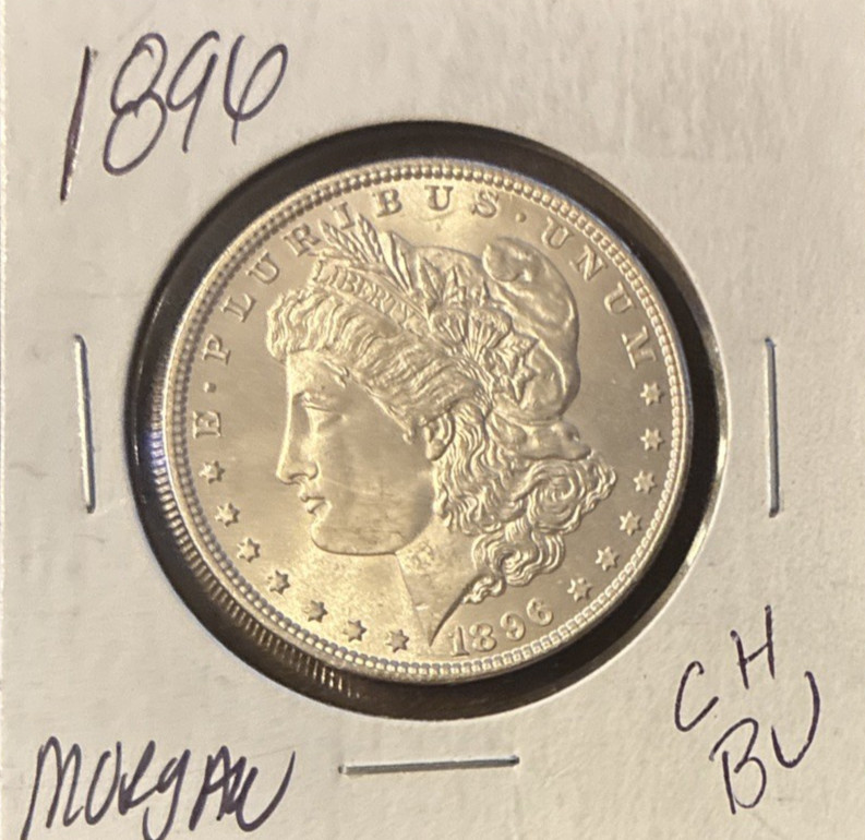 1896P Morgan 90% Silver Dollar Uncertified Uncirculated 90% Silver Choice GEM BU