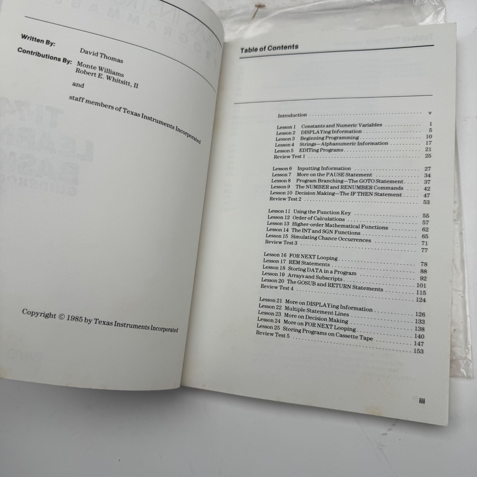 Texas Instruments TI-74 BASICALC Programmable Calculator + Learn BASIC Guidebook