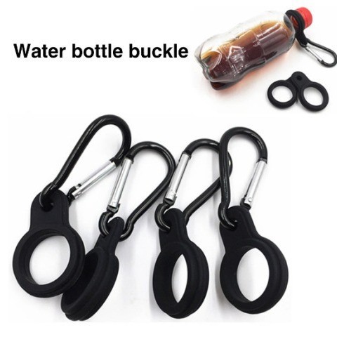 Silicone Water Bottle Carrier with Clip for Backpacks Belts and Climbing Gear