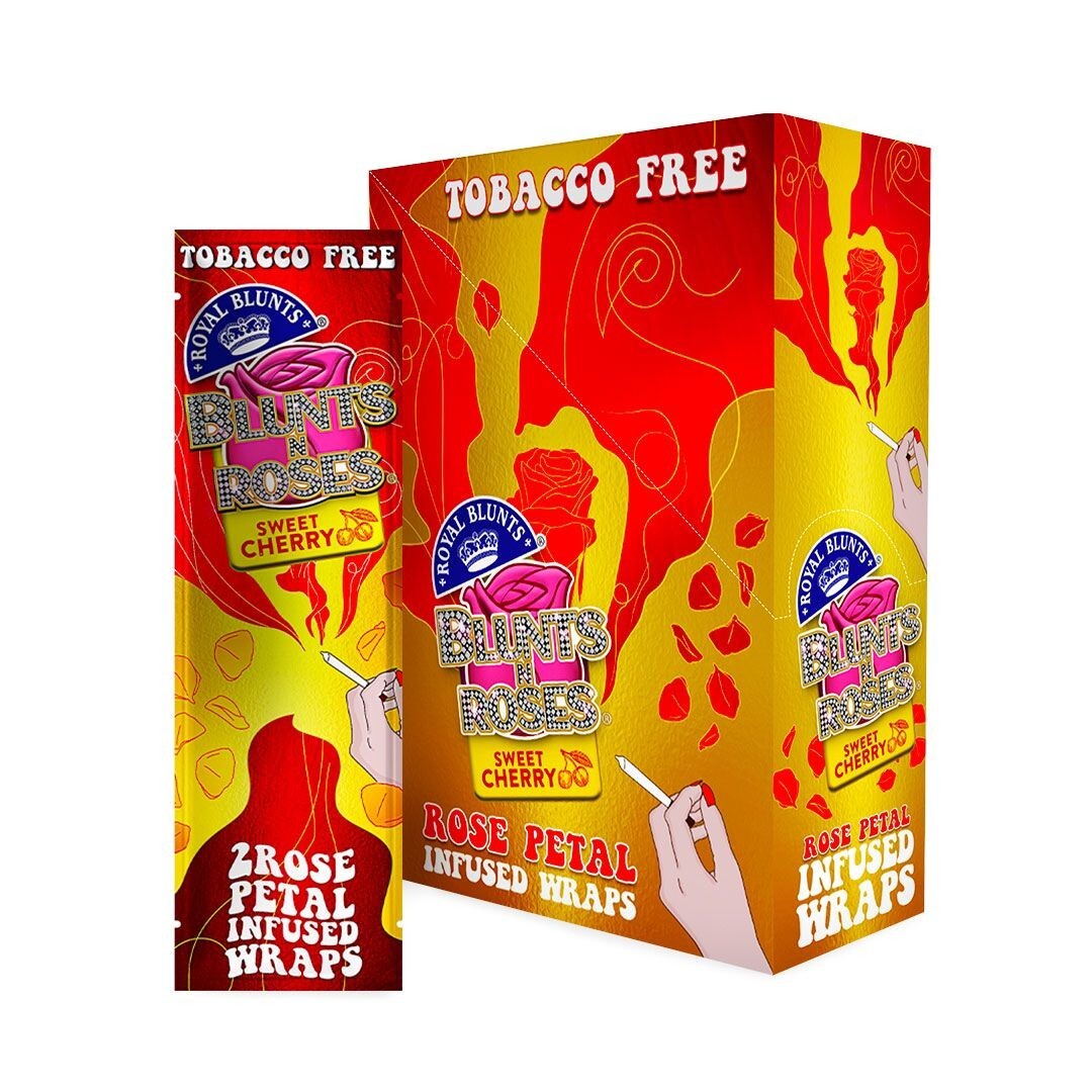 Blunts N Roses Royal Blunts Rose Petal SWEET CHERRY Full Box 50 Total Wraps