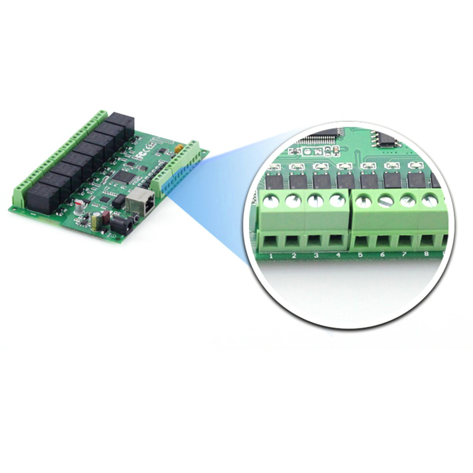 8 Channel Relay Network IP Relay Web Relay Dual Control Ethernet RJ45 interfacbs