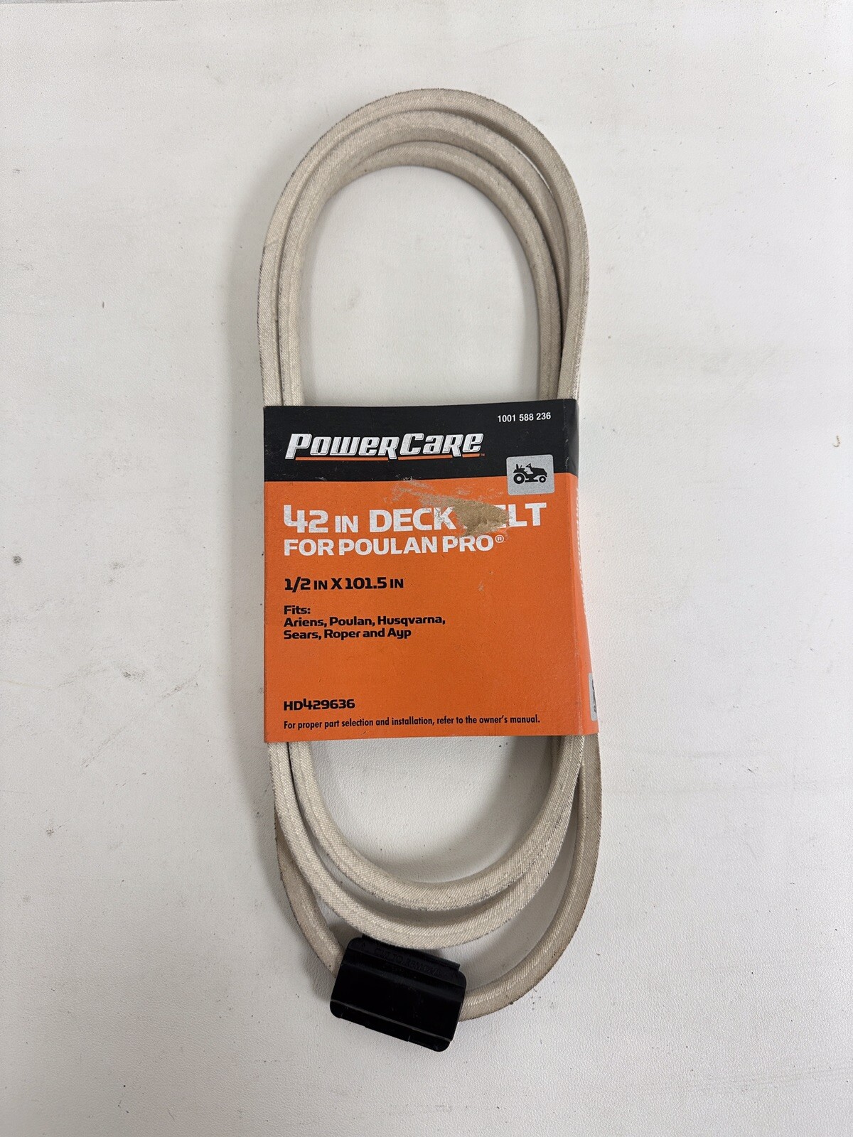 PowerCare 42” Deck Drive Belt for Craftsman, Husqvarna, Poulan Mowers (HD429636)