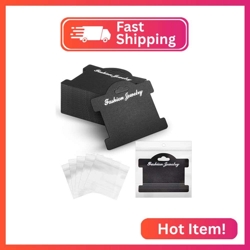 Fulmoon 100 Pcs Bracelet Display Cards for Selling Jewelry 3.94 x 2.83 Inch Neck
