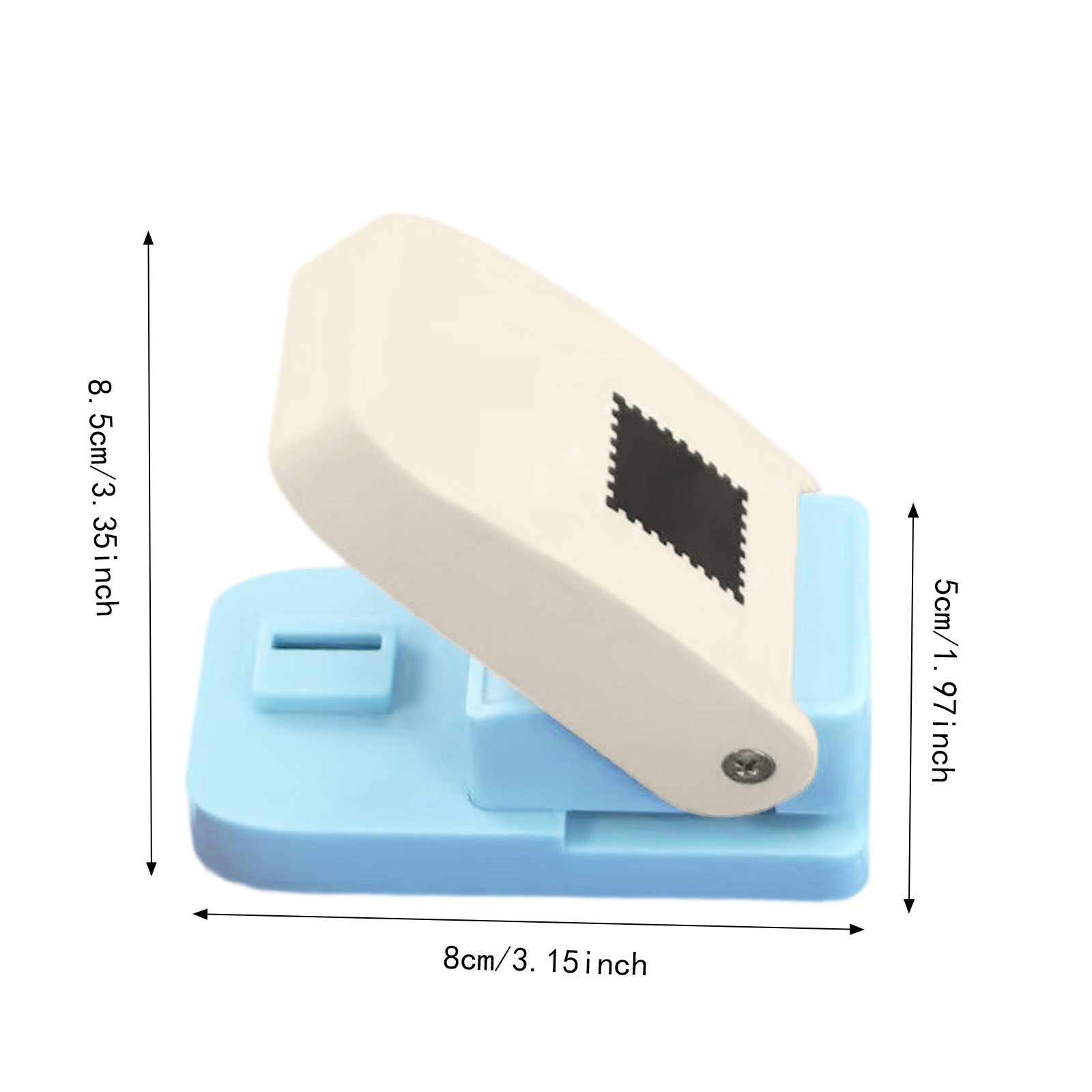 Square Hole Punch, Portable Stamp Punch for Scrapbooking, Plain Copy Paper, Card