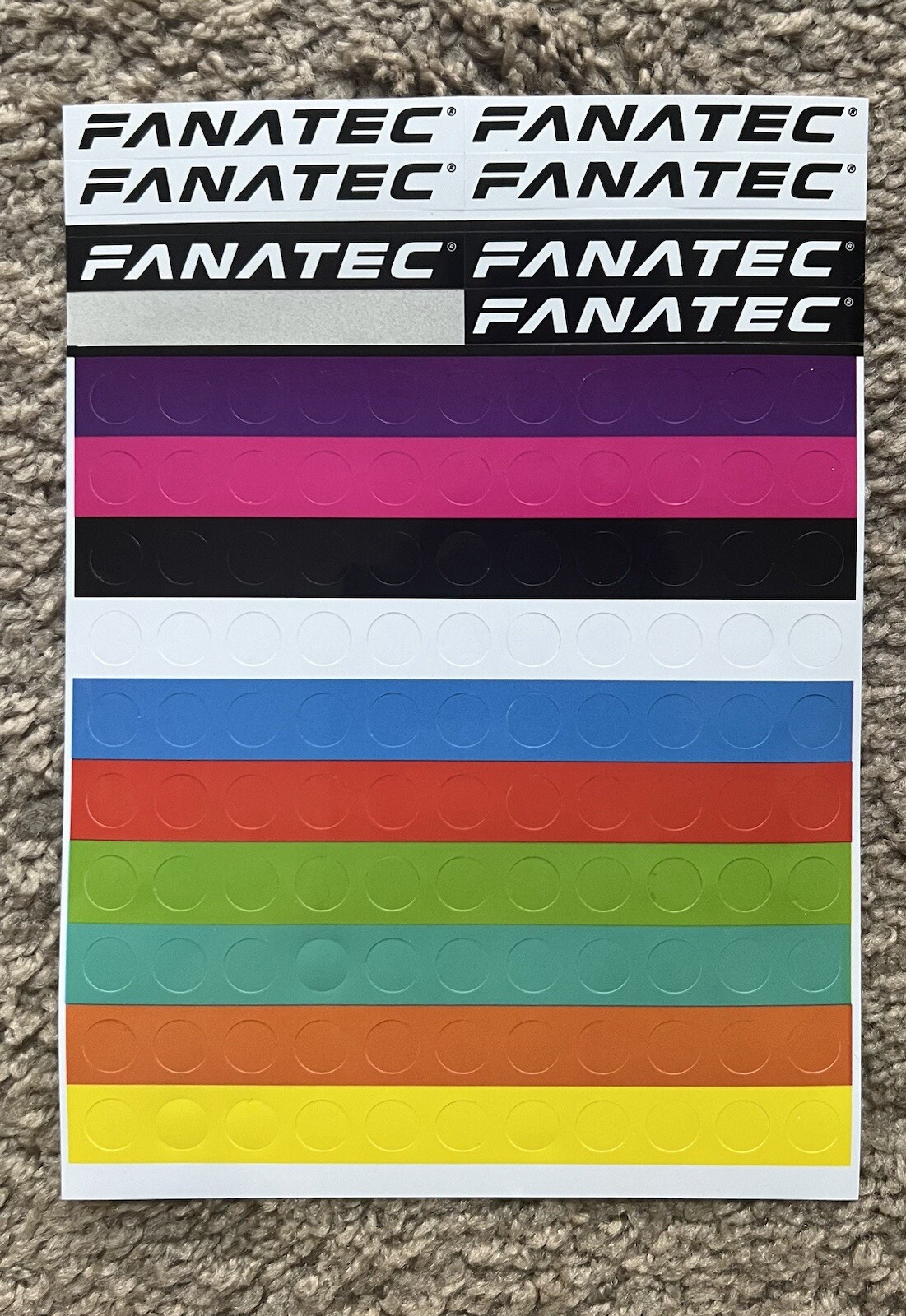 Fanatec Sticker Set, Sim Racing Sticker Set