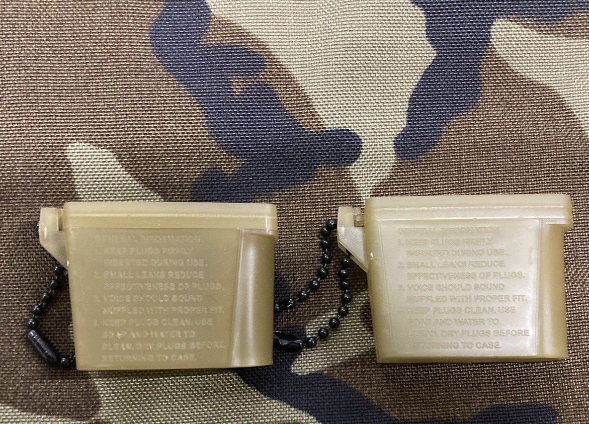 USGI Ear Plug Case Military Surplus 2 Each