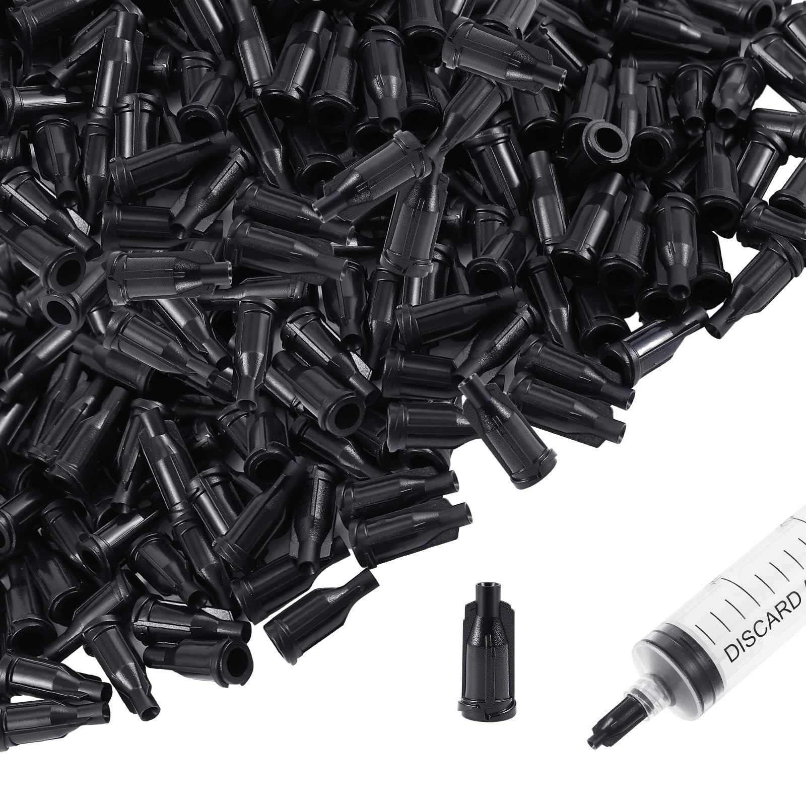 2000 Pack Black Precision Dispensing Tips for Crafting & Industrial Use