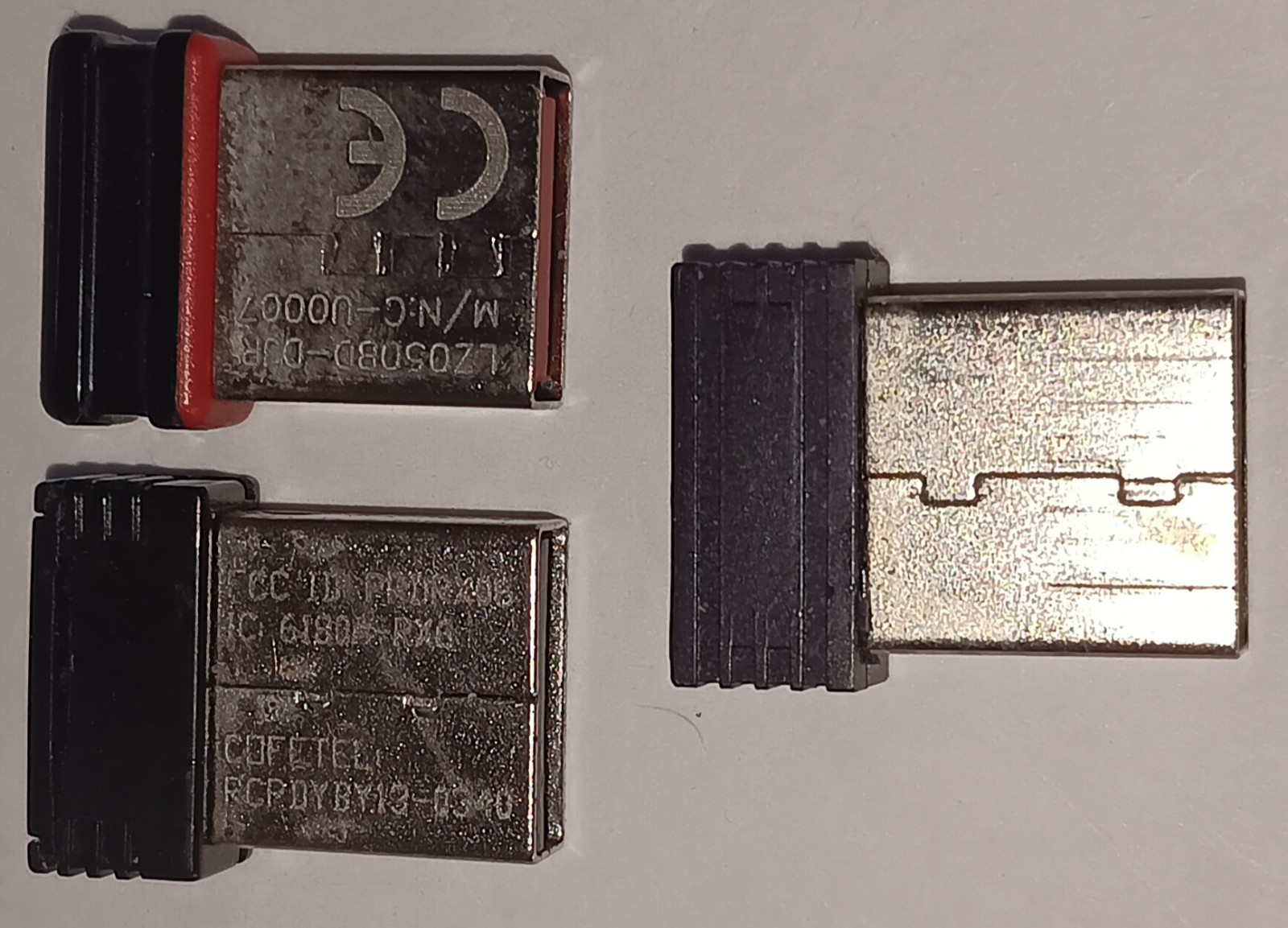 3 LOT of Unifying USB Receiver Dongle for Keyboards Mice Logitech Tandy Dynex