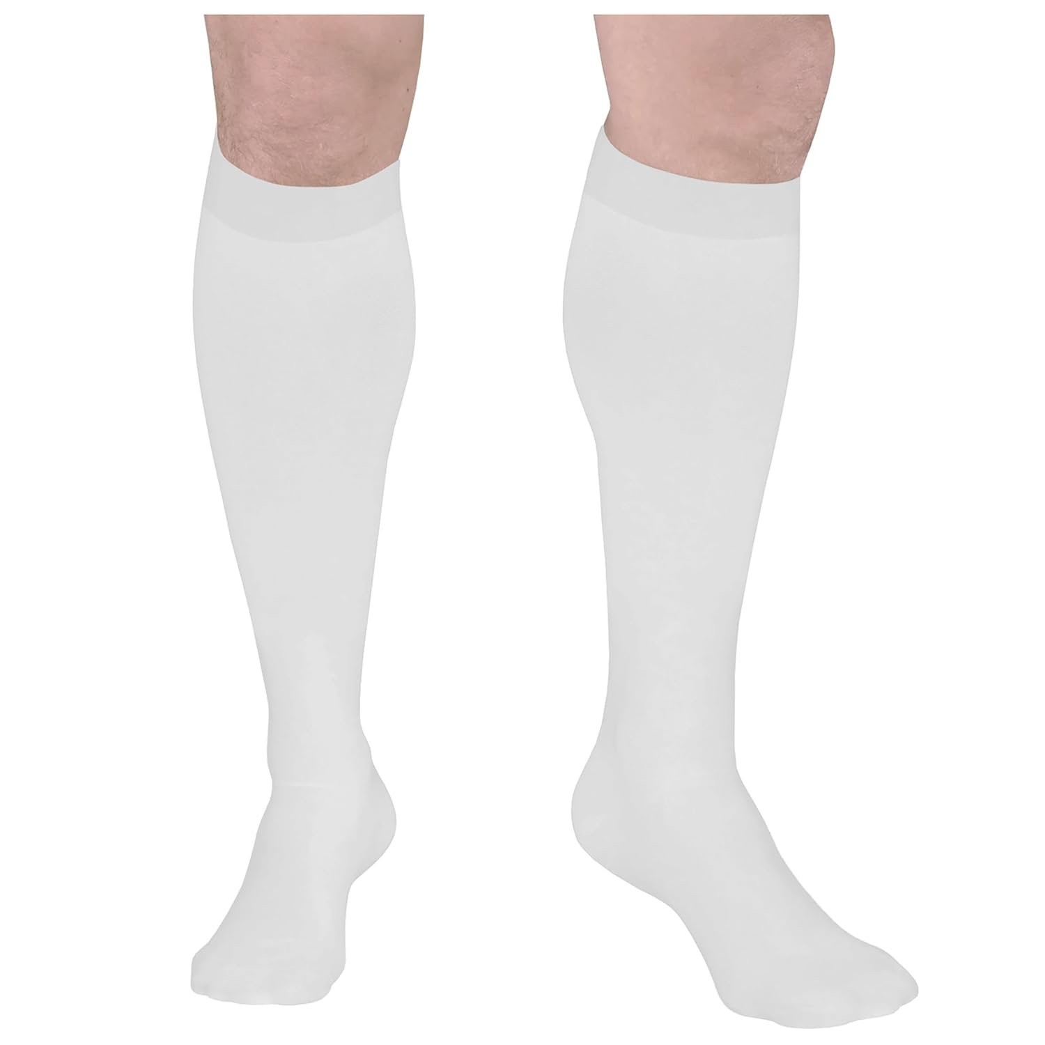 Truform Surgical Stockings, 18 mmHg Compression Closed Toe, White, X-Large