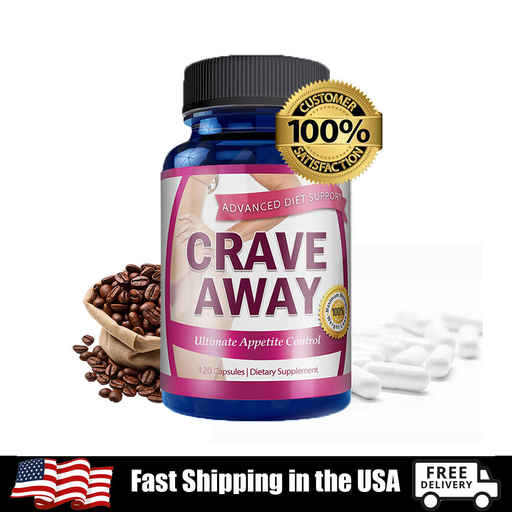 Crave Away Appetite Suppressant Weight Loss Pills Fat Burner Energy 120 Ct