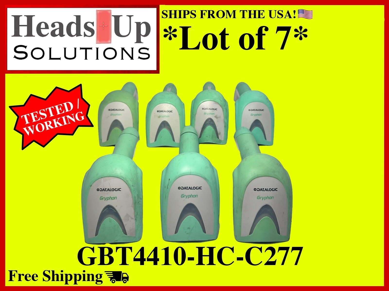*LOT OF 7* GBT4410-HC-C277 Datalogic Bluetooth Barcode Scanner 🤯⚡️Used/Working!