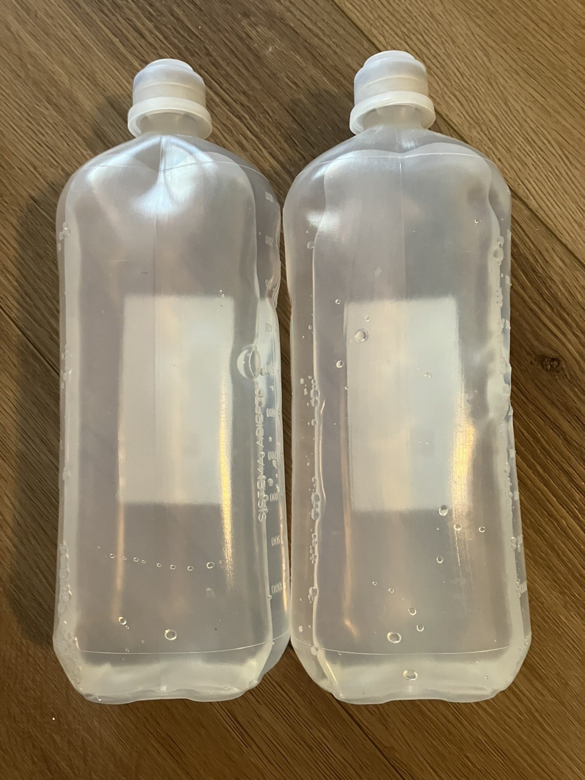 Sealed Sterile saline solution .09 percent 2 liters