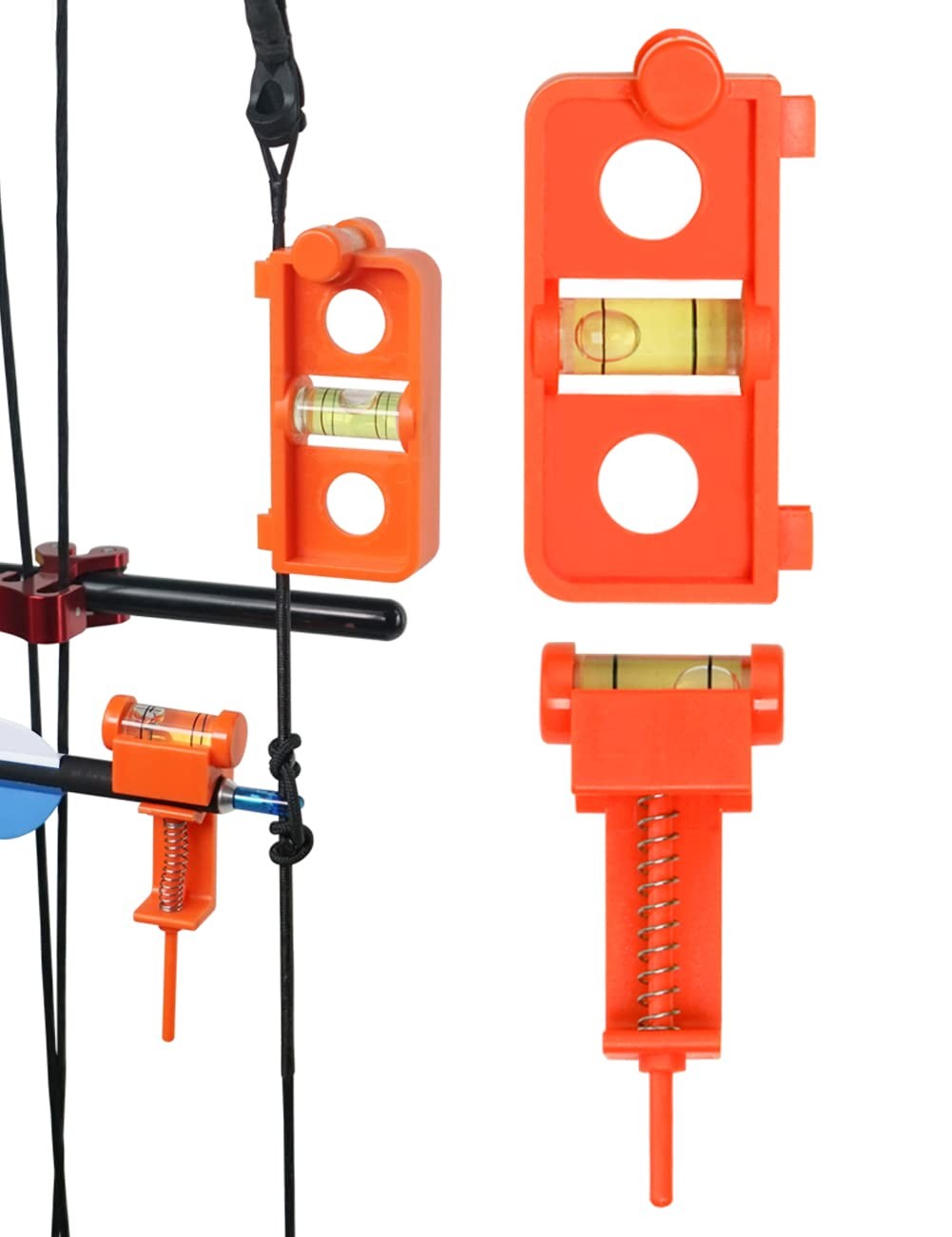 THREE ARCHERS Archery Bow Tuning and Mounting String Level Combo Kit Orange