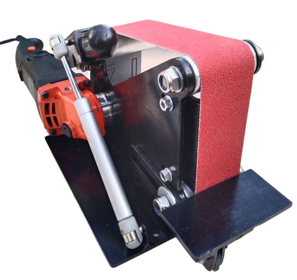 Belt sander. Grinder for an angle grinder
