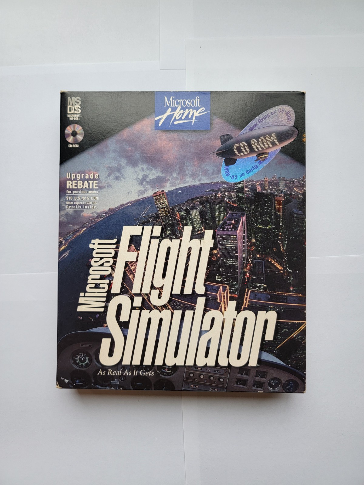 MS Flight Simulator 5.1 w/ Pilot's Handbook PC CD simulation fly game! BIG BOX