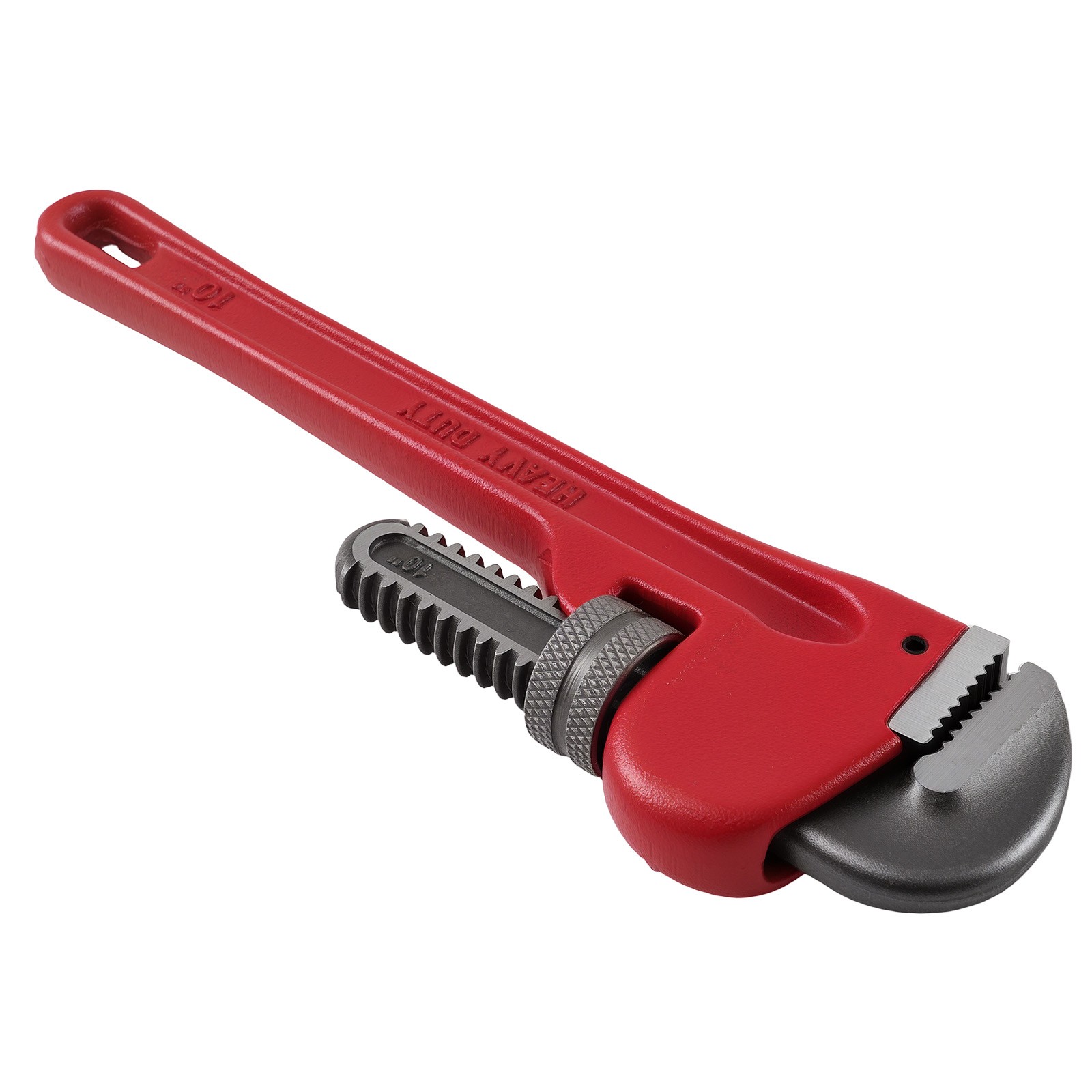 10 in Heavy Duty Pipe Wrench CRV Steel Serrated Jaw 250mm Adjustable Wrench