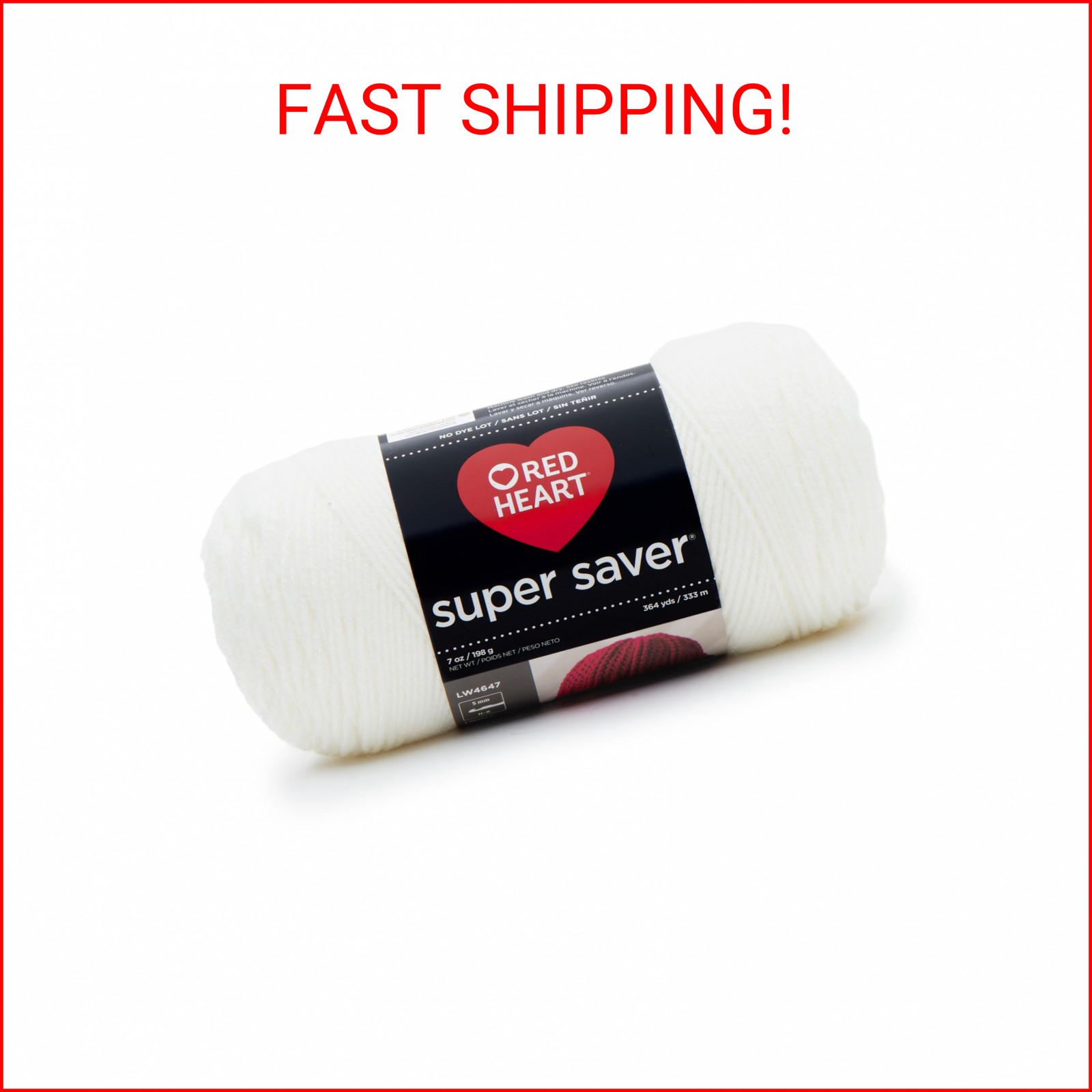RED HEART Super Saver Yarn, Soft White