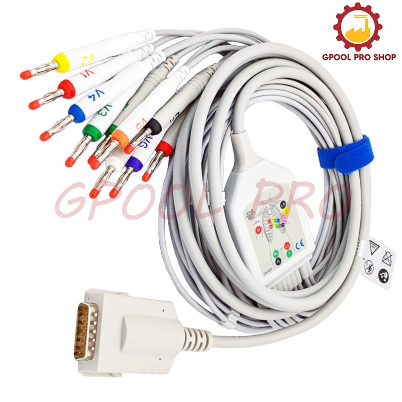 For Atria 3100 6100 3000 Banana4.0 AHA Compatible Burdick 10Leads ECG EKG Cable