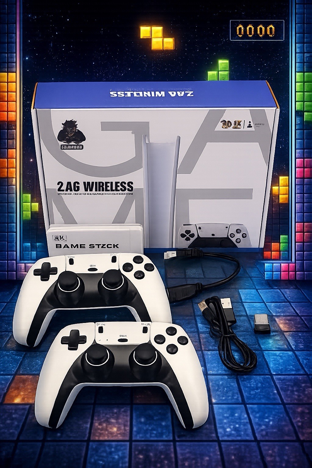Game Stick Pro 4K UHD HDMI Microconsole & Two 2.4G Wireless Controllers