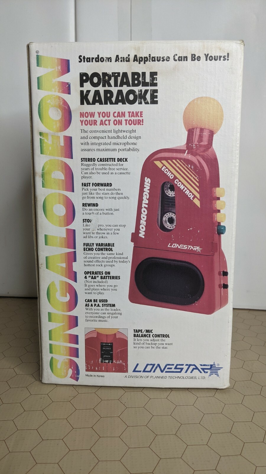 Singalodeon Handheld Portable Karaoke - Lonestar Model K-3 - Missing Cassette