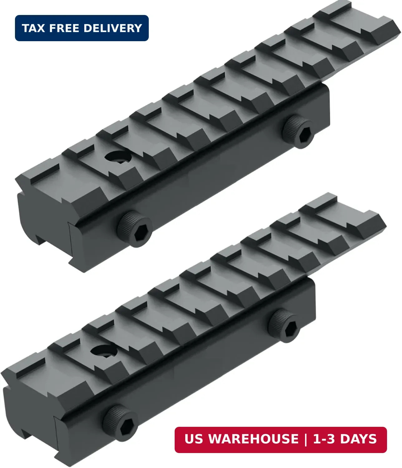 3/8" 11mm to 7/8" 20mm Dovetail to Picatinny Rail Adapter, Low Profile 11mm to 2